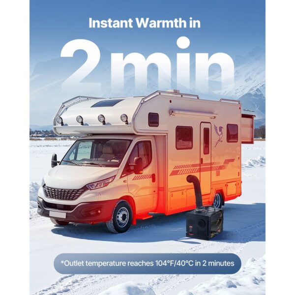 VEVOR Standheizung 8 kW DC 12 V/24 V, 7 L Kraftstofftank für Lkw Wohnmobile SUVs – Bild 3