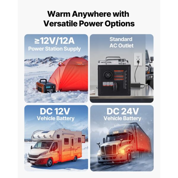 VEVOR Standheizung 8 kW DC 12 V/24 V, 7 L Kraftstofftank für Lkw Wohnmobile SUVs – Bild 5