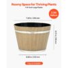 VEVOR Blumentöpfe 300 x 210 mm, 4er-Pack Whiskyfass-Pflanzgefäße mit Drainagelöchern, Garten – Bild 4