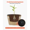 VEVOR Blumentöpfe 300 x 210 mm, 4er-Pack Whiskyfass-Pflanzgefäße mit Drainagelöchern, Garten – Bild 5