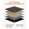 VEVOR Teppichfliesen 609,6 x 609,6 x 6 mm, 24er-Pack, modularer Teppichboden mit Fläche von 9 m² – Bild 4