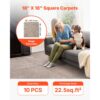 VEVOR Teppichfliesen 457,2 x 457,2 x 12 mm, 10er-Pack, selbstklebender Teppichboden mit Fläche von 2 m² – Bild 2