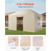 VEVOR Winter Pavillonabdeckung, 3,1x4,41 m, Allwetter-Pavillonabdeckung mit Seitenwänden & Netzfenstern – Bild 5