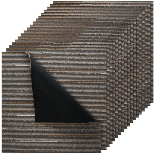 VEVOR Teppichfliesen 609,6 x 609,6 x 6 mm, 24er-Pack, modularer Teppichboden mit Fläche von 9 m² VEVOR Teppichfliesen 609,6 x 609,6 x 6 mm, 24er-Pack, modularer Teppichboden mit Fläche von 9 m²