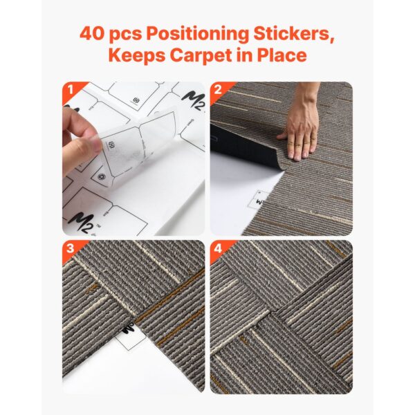 VEVOR Teppichfliesen 609,6 x 609,6 x 6 mm, 24er-Pack, modularer Teppichboden mit Fläche von 9 m² – Bild 3 VEVOR Teppichfliesen 609,6 x 609,6 x 6 mm, 24er-Pack, modularer Teppichboden mit Fläche von 9 m² – Bild 3
