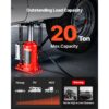 VEVOR lufthydraulischer Flaschenheber mit 20 t Kapazität, 260–495 mm Hubbereich, rot – Bild 2