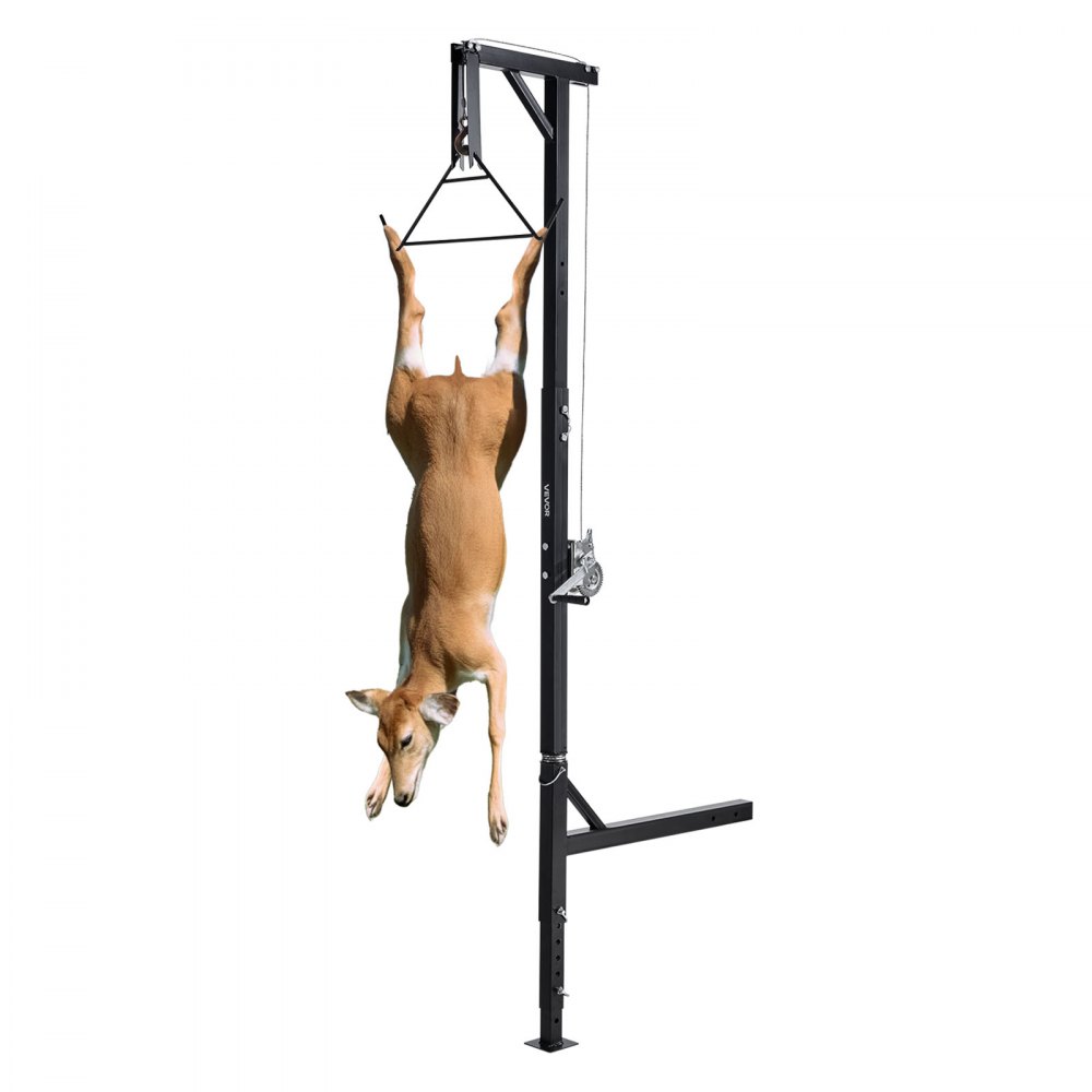 VEVOR Game Hoist mit Seilwinde & Gambrel, 181 kg Tragkraft, Lkw-Wildhebezeug mit 5,08 cm Empfänger