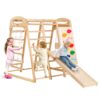 VEVOR Indoor Klettergerüst 7 in 1 Spielplatz für Kleinkinder, 120 x 109 x 121 cm