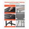 VEVOR Bartisch, 1600 x 375 x 980 mm, Stehtisch mit Metallgestell, rechteckige Esstische – Bild 4