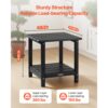 VEVOR Beistelltisch Kunststoff, 45x38x44 cm, Balkontisch mit 2 Ablagen – Bild 2