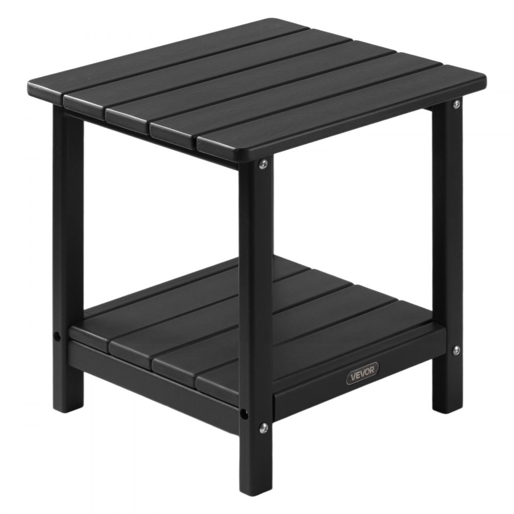 VEVOR Beistelltisch Kunststoff, 45x38x44 cm, Balkontisch mit 2 Ablagen