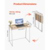 VEVOR kleiner Klappschreibtisch Schreibtisch faltbar 80 x 48 cm (Tischplatte) – Bild 3 VEVOR kleiner Klappschreibtisch Schreibtisch faltbar 80 x 48 cm (Tischplatte) – Bild 3