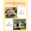 VEVOR Katzenhaus Outdoor, Katzenhöhle für Haus- & Freigängerkatzen im Winter 1105x853x787 mm – Bild 3