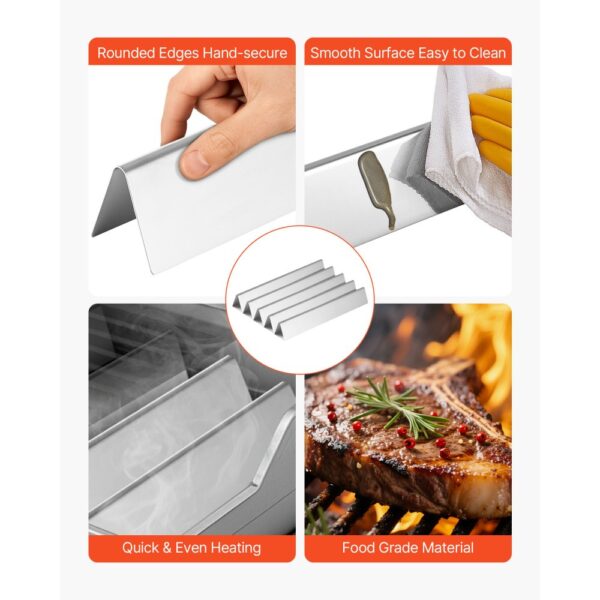 VEVOR 5 Flavorizer Bars + 2 Heizplatten, Aromaschienen Flammenverteiler für Grills (Weber Genesis 300-Serie) – Bild 5 VEVOR 5 Flavorizer Bars + 2 Heizplatten, Aromaschienen Flammenverteiler für Grills (Weber Genesis 300-Serie) – Bild 5