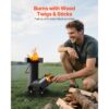 VEVOR Raketenofen, BBQ Rakete Holzofen aus Karbonstahl mit Tragetasche, Camping Outdoor-Campingkocher – Bild 2 VEVOR Raketenofen, BBQ Rakete Holzofen aus Karbonstahl mit Tragetasche, Camping Outdoor-Campingkocher – Bild 2