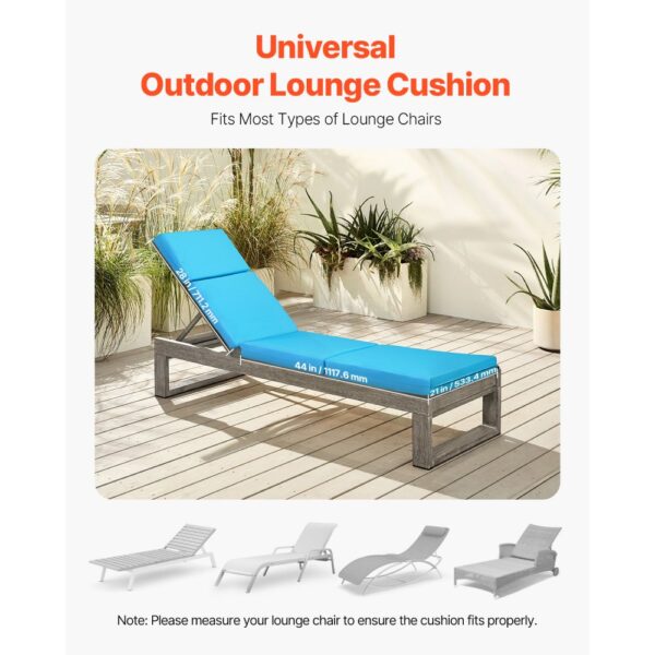 VEVOR Deckchair Auflagen, 1830x533x98 mm, Liegenauflagen für den Außenbereich – Bild 2