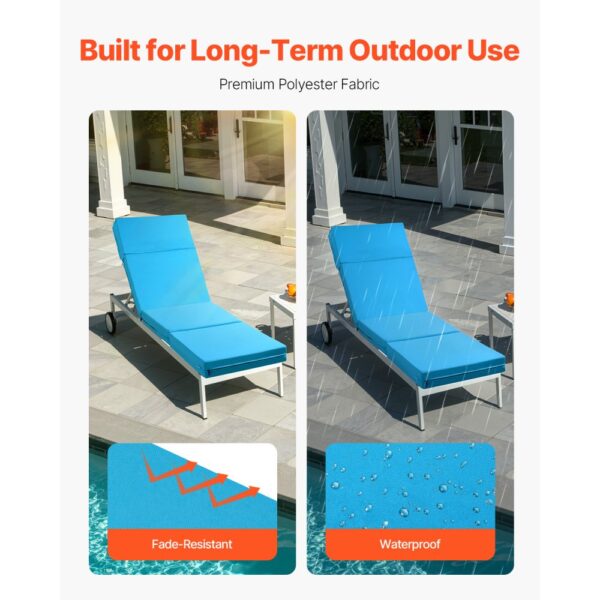 VEVOR Deckchair Auflagen, 1830x533x98 mm, Liegenauflagen für den Außenbereich – Bild 4