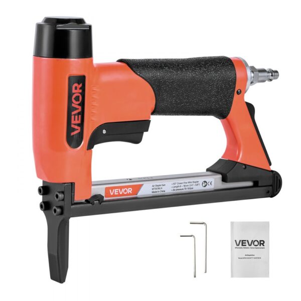 VEVOR Drucklufttacker, Langnasen-Druckluftnagler für Feindrahtklammern der Serie 80, 12,8 mm Krone