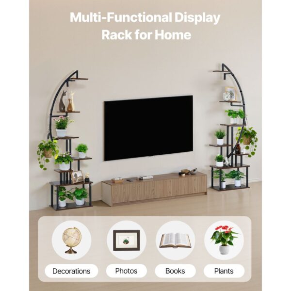 VEVOR Pflanzenständer mit Wachstumslichtern 2er Pack, 7-stufiger Blumenständer, 550x260x1665mm – Bild 5