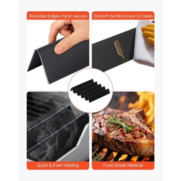 VEVOR 5 Flavorizer Bars Aromaschienen Flammenverteiler (porzellanemaillierter Stahl) für Grills – Bild 5