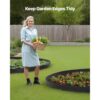 VEVOR Rasenkante, 20 m x 10 cm, Kunststoff-Gartenbegrenzung mit 60 Spikes & 2 Erdspießen – Bild 2