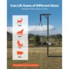 VEVOR Game Hoist mit Seilwinde & Gambrel, 136 kg Tragkraft, LKW-Wildhebezeug mit 5,08 cm Empfänger – Bild 5