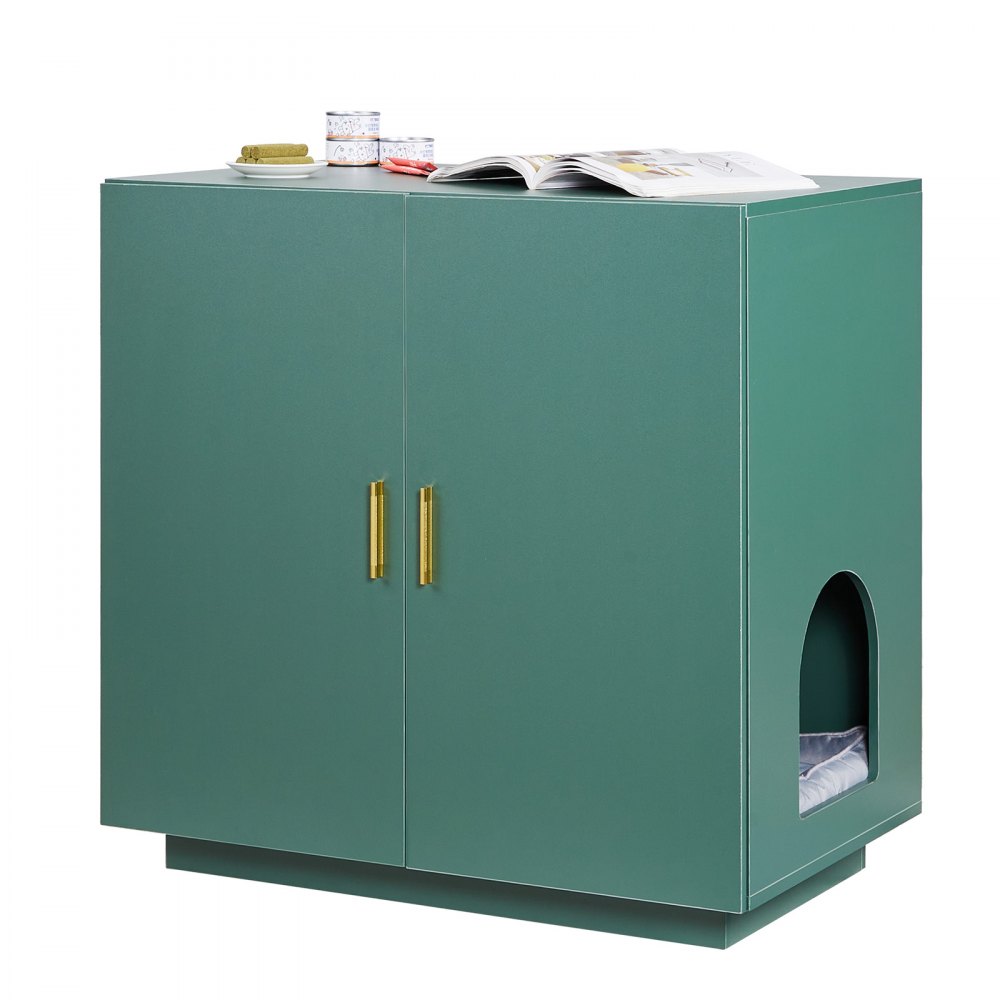VEVOR Katzenschrank, 800x500x790 mm Katzenklo Schrank, Katzenkommode aus Holz mit Belüftungslöchern