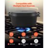 VEVOR Schmortopf aus emailliertem Gusseisen, 3,31 L Dutch Oven zum Backen von Sauerteigbrot – Bild 4 VEVOR Schmortopf aus emailliertem Gusseisen, 3,31 L Dutch Oven zum Backen von Sauerteigbrot – Bild 4