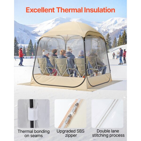 VEVOR Transparentes Zelt, 183x183x195 cm, Pop-up-Zelt für 5–6 Personen – Bild 5