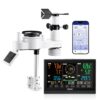 VEVOR 7-in-1 WLAN-Wetterstation mit APP, 7,5-Zoll-VA-Display, solarbetriebener Außensensor