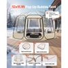 VEVOR Pop-up-Bubble-Zelt, 366 x 345 x 220 cm, transparentes Campingzelt, 540°-Panoramablick – Bild 2