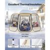 VEVOR Pop-up-Bubble-Zelt, 366 x 345 x 220 cm, transparentes Campingzelt, 540°-Panoramablick – Bild 5