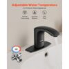 VEVOR berührungsloser Waschtischhahn (Mattschwarz) Badezimmer, automatische Waschtischarmatur – Bild 4
