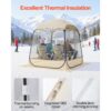 VEVOR Transparentes Zelt, 160x160x182 cm, Pop-up-Zelt für 2–4 Personen – Bild 5