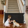 VEVOR einziehbares Babygitter Hundegitter ausziehbar auf 185 cm (B)/ 795 mm (H), Schwarz