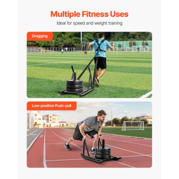 VEVOR Gewichtsschlitten Kraftschlitten Fitness Krafttrainingsschlitten zur Verbesserung der Geschwindigkeit – Bild 3