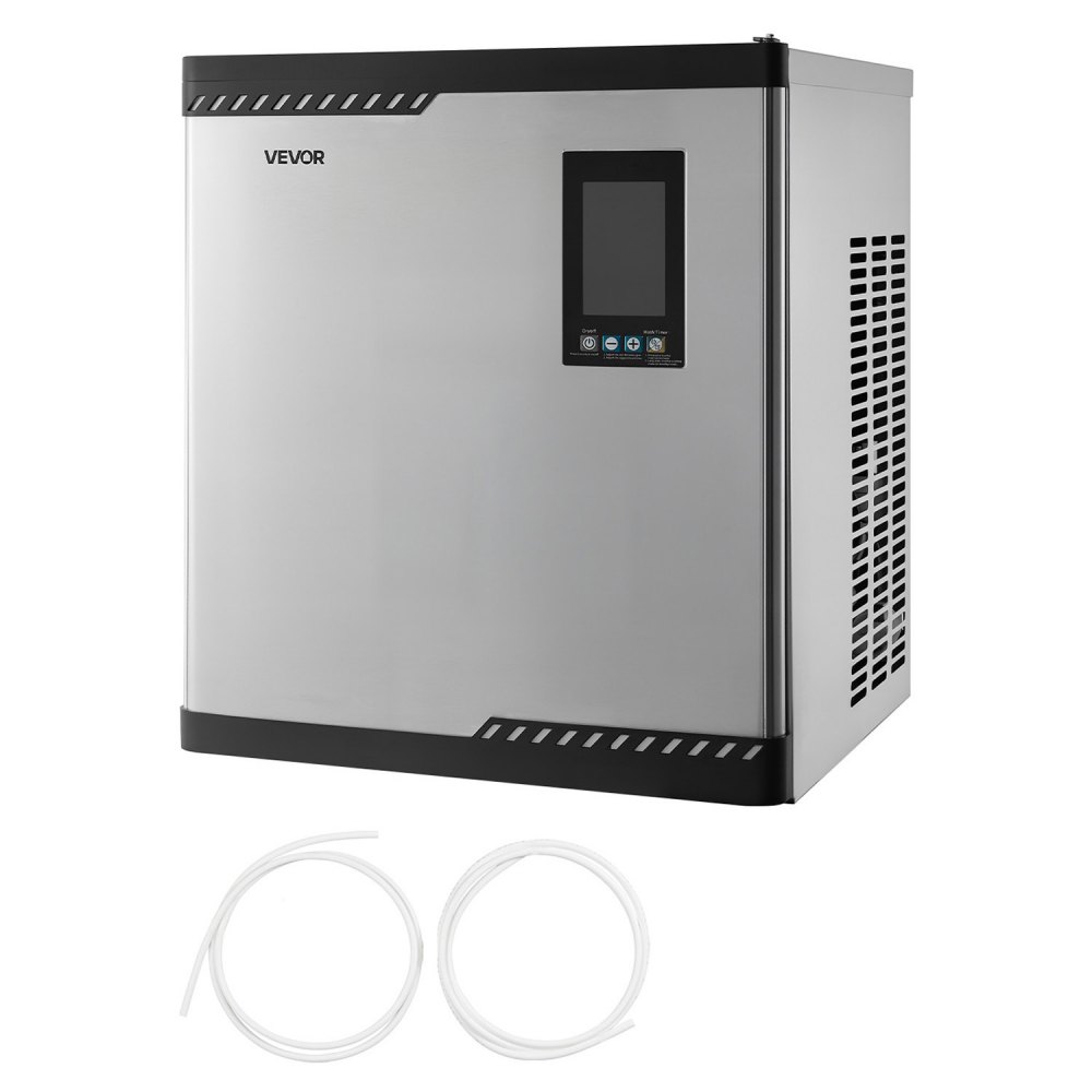 VEVOR kommerzielle Eismaschine, 136 kg/Tag Edelstahl-Eismaschine mit intelligentem Bedienfeld, Nur Kopf