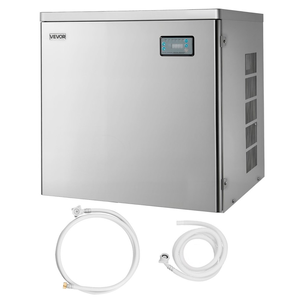 VEVOR kommerzielle Eismaschine, 204 kg/Tag Edelstahl-Eismaschine mit intelligentem Bedienfeld, Nur Kopf