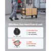 VEVOR 2-in-1-Sackkarre, 227 kg Tragkraft im 4-Rad-Modus, umwandelbarer Transportwagen mit verstellbarem Griff – Bild 3 VEVOR 2-in-1-Sackkarre, 227 kg Tragkraft im 4-Rad-Modus, umwandelbarer Transportwagen mit verstellbarem Griff – Bild 3