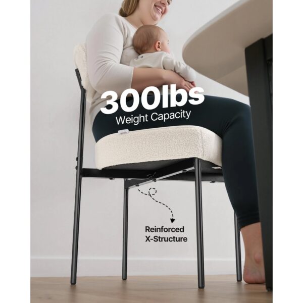 VEVOR Esszimmerstuhl (6 Stk.) gepolsterter Beistellstuhl (136 kg belastbar) Akzentstuhl für Esstische – Bild 5