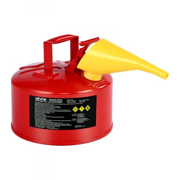 VEVOR Sicherheitskanister, 9,5 L Typ I, roter Sicherheitsbehälter für Benzin mit Flammensperre aus Edelstahl VEVOR Sicherheitskanister, 9,5 L Typ I, roter Sicherheitsbehälter für Benzin mit Flammensperre aus Edelstahl