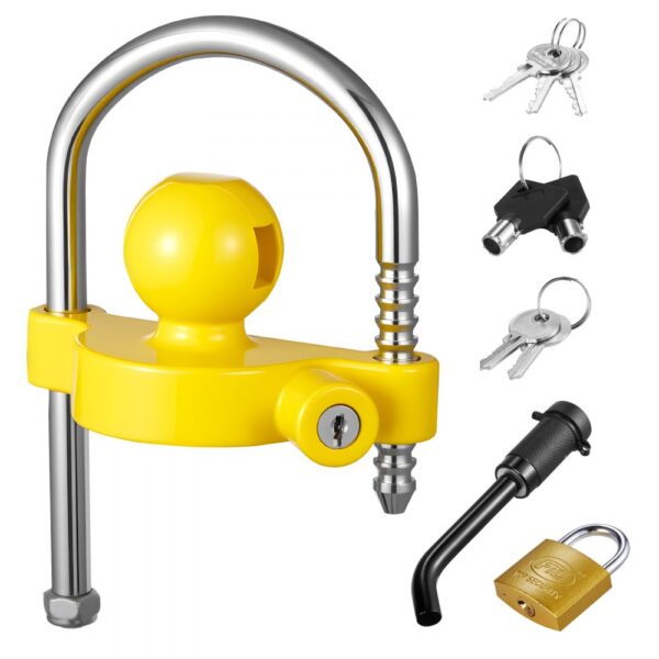 VEVOR Anhängerschloss-Set, 2 Zoll, 2-5/16 Zoll Kupplungen, Anhängerkugelsperrkupplung mit Schlüsseln