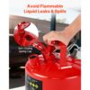 VEVOR Sicherheitskanister, 9,5 L, Typ II, Sicherheitsbehälter mit Flammensperre – Bild 2