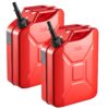 VEVOR Kraftstoffkanister, 20 L, max. Durchflussrate 6 l/min, Metall-Benzintank für die meisten Autos, 2er-Pack