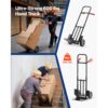 VEVOR Sackkarre, 272 kg Tragkraft, Transportkarre 480x460x1200mm, tragbarer Rollwagen mit Zurrgurt – Bild 2