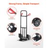 VEVOR Sackkarre, 272 kg Tragkraft, Transportkarre 480x460x1200mm, tragbarer Rollwagen mit Zurrgurt – Bild 4