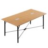 VEVOR Konferenztisch Besprechungstisch für 6-8 Personen 180 x 90 cm (L x B) rechteckiger
