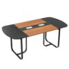 VEVOR Konferenztisch Besprechungstisch für 6-8 Personen 180 x 90 cm ovaler Schreibtisch Seminartisch