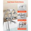 VEVOR Badewannenarmatur Klauenfuß zur Wandmontage mit Handbrause, Wasserhahn Wannenfüll Set poliertes Chrom – Bild 4