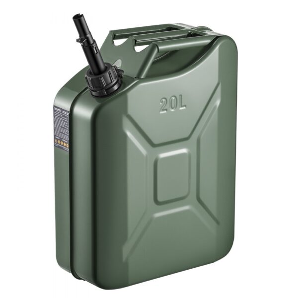 VEVOR Kraftstoffkanister Metall 20 L, Benzinkanister mit Ausgießer & Komfortgriff, 6 L/min Durchflussrate